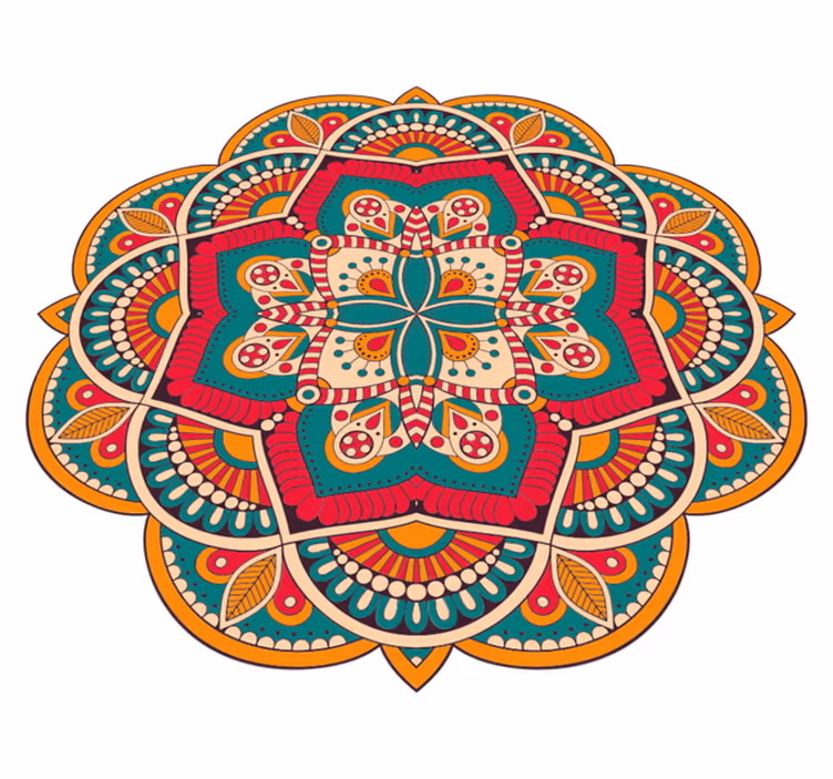 Marokkansk mandala vinylteppe - Tenstickers