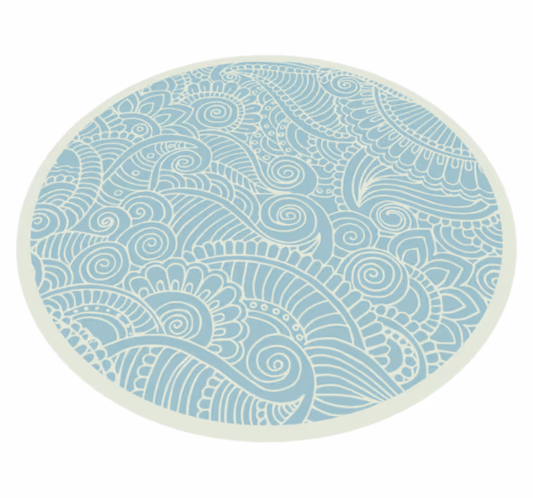 Nautisk mandala vinylteppe - Tenstickers