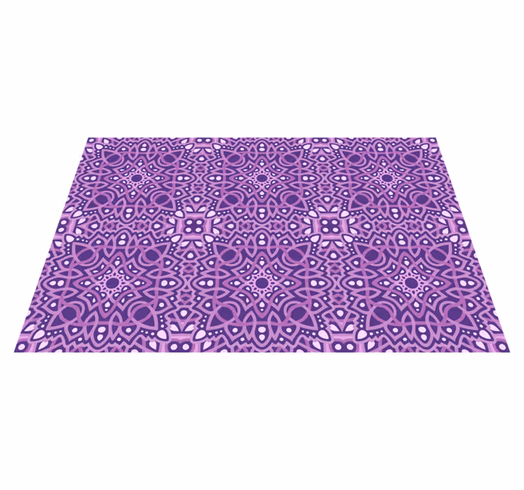 Mandala lilla fliser mandala vinylteppe - Tenstickers