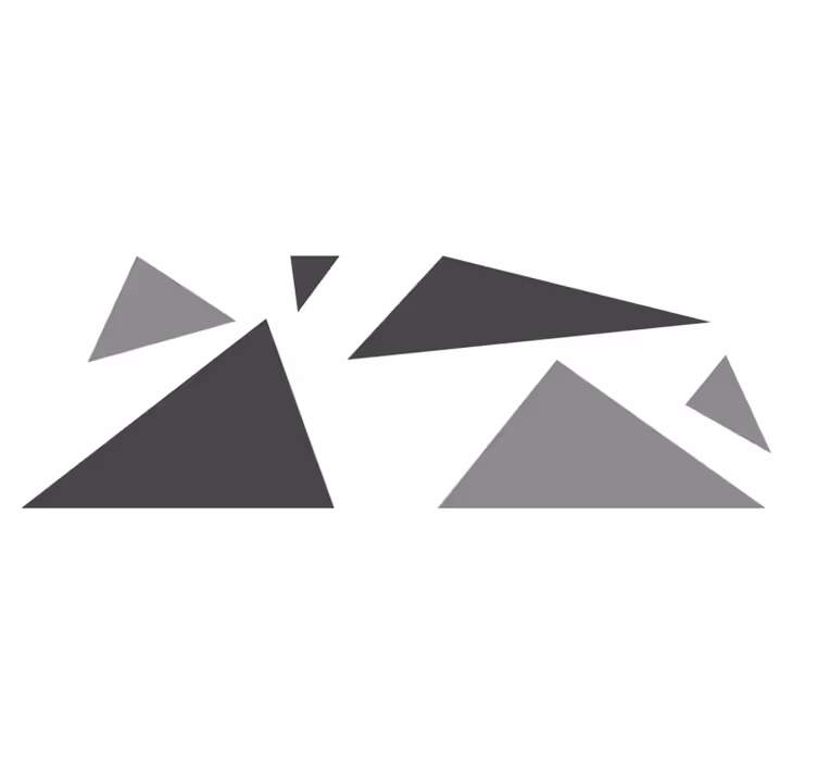 Grå trekant geometriske vinyl tepper - Tenstickers