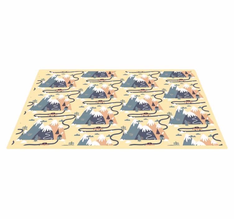 Fjellets dyreliv Vinyl teppe flere barn - Tenstickers