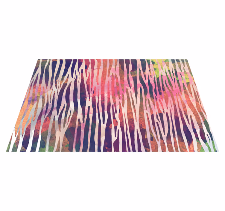 Abstrakt stripet spektrum Vinyl teppe striper - Tenstickers