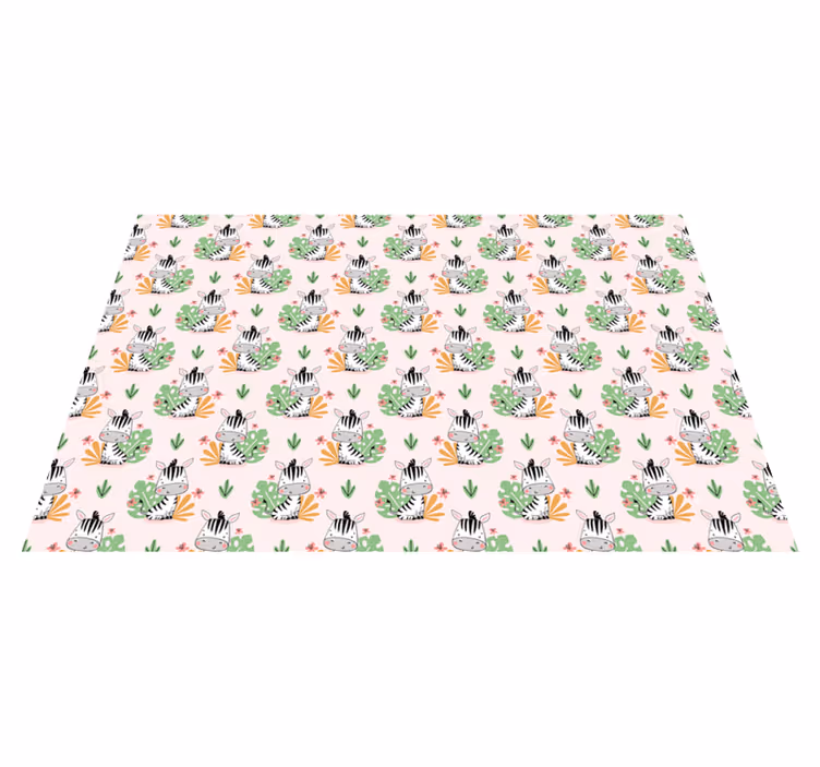Sebra jungel mønster Vinyl teppe flere barn - Tenstickers
