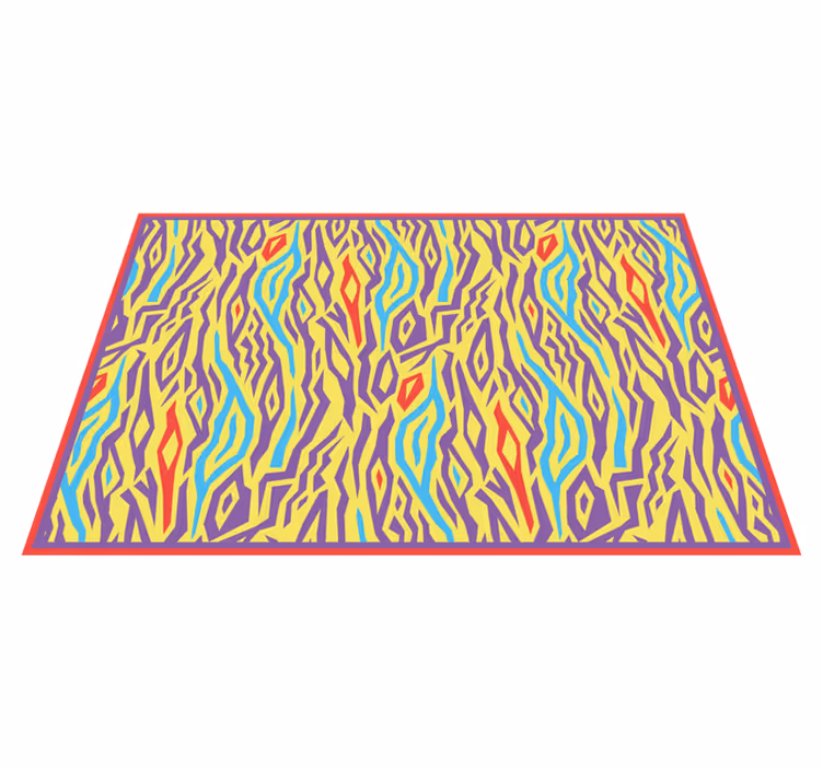Abstrakte sebrastriper vinyl teppe geometrisk - Tenstickers