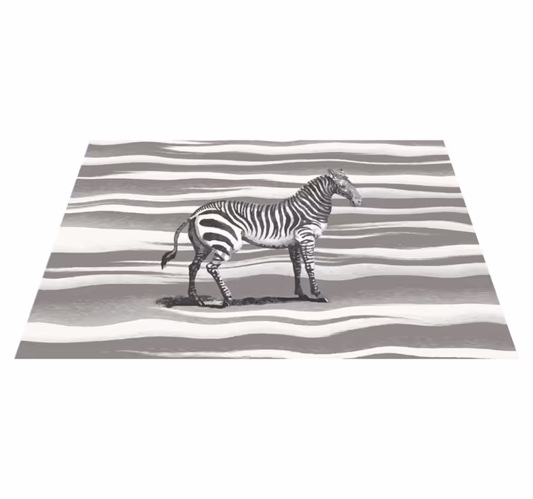 Sebra stripete vinyl teppe dyreavtrykk - Tenstickers