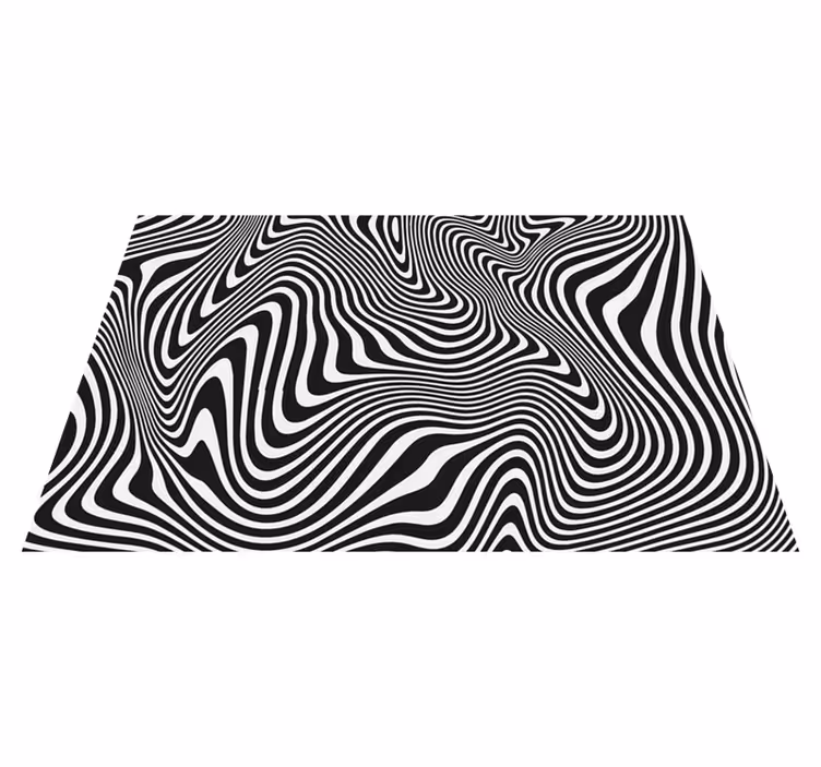Zebra 3d-effekt vinyl teppe - Tenstickers