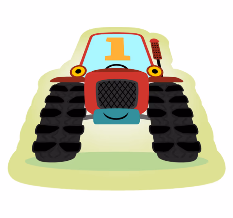 Nr. 1 traktor barn vinylteppe - Tenstickers