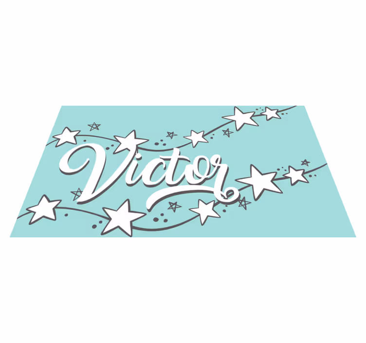 Stjerner med navn barn vinylteppe - Tenstickers