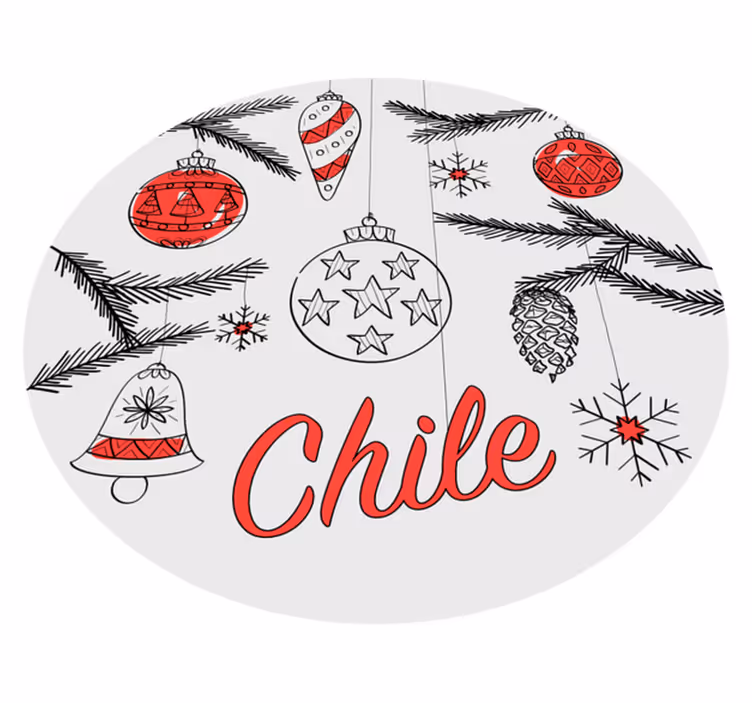 Chile julepynt Jul vinyl teppe - Tenstickers