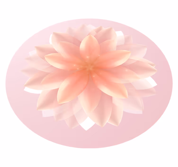 Floral midtpunkt vinyl teppe blomster og planter - Tenstickers
