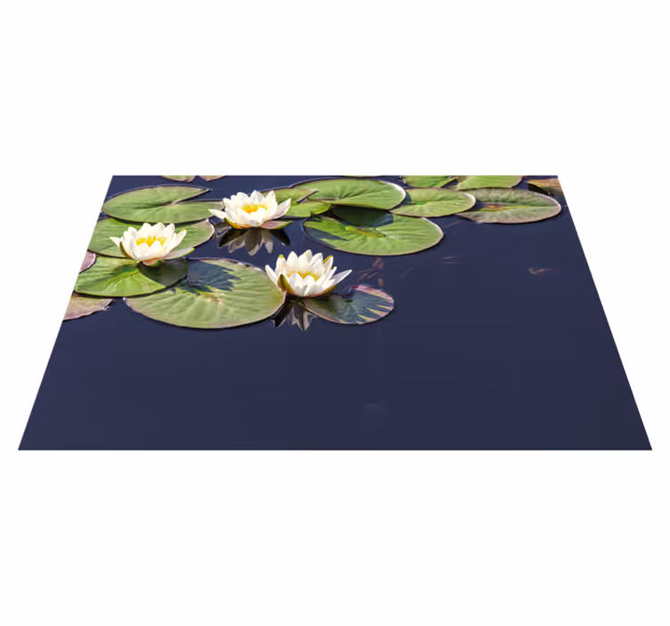 Lotus realistisk blomste teppe - Tenstickers