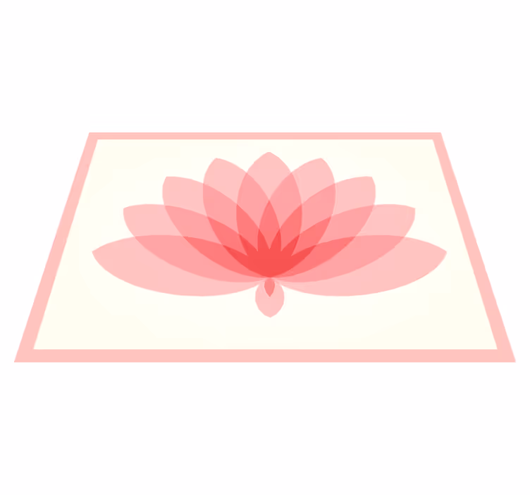 Lotusblomst vinyl teppe blomster og planter - Tenstickers