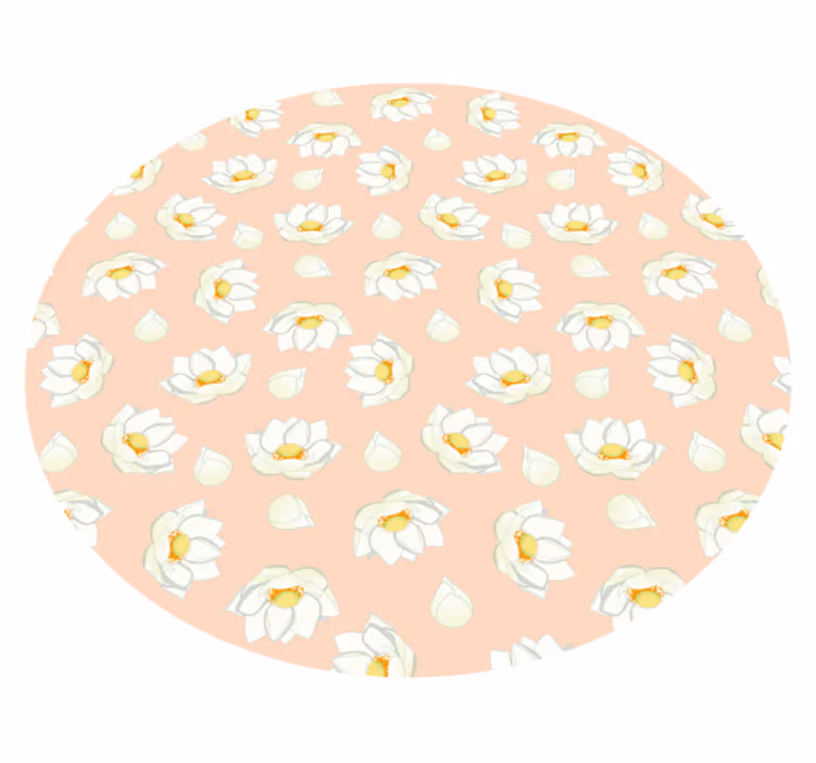 Floral blomst vinyl teppe blomster og planter - Tenstickers