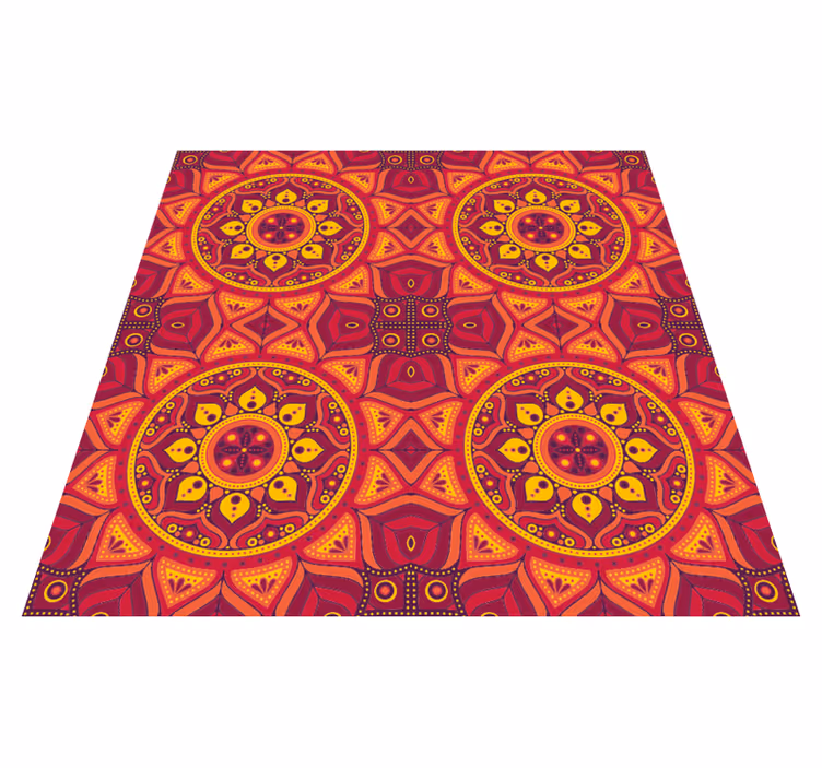 Mandala inspirert symmetri vinyl teppe mandala - Tenstickers