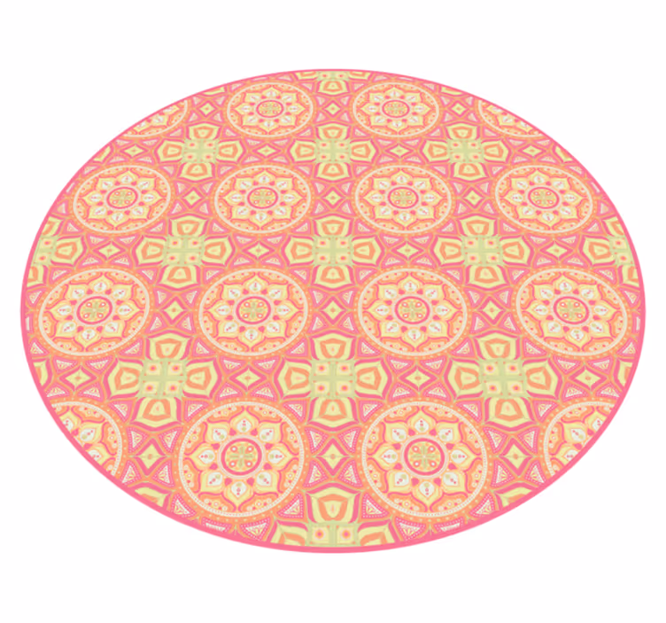 Mandala mønster sirkel vinyl teppe mandala - Tenstickers