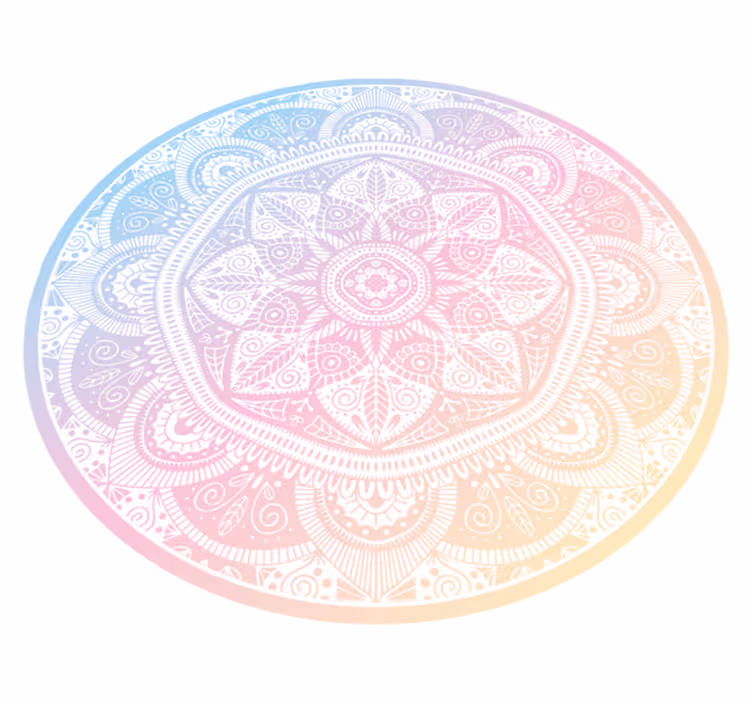 Gradient mandala vinyl teppe mandala - Tenstickers