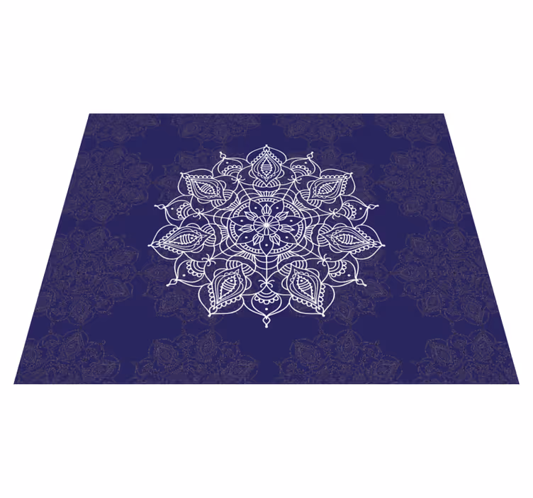 Mandala spirituelt lotus mandala vinylteppe - Tenstickers