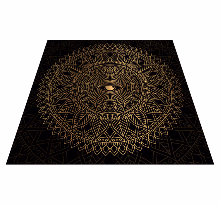 Mandala øye midtpunkt vinyl teppe mandala - Tenstickers