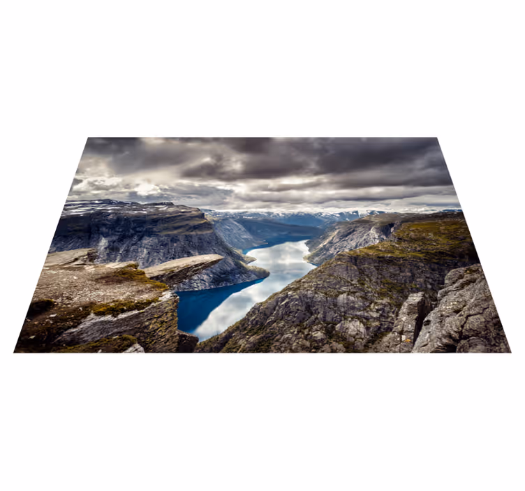 Trolltunga norge natur vinylteppe - Tenstickers
