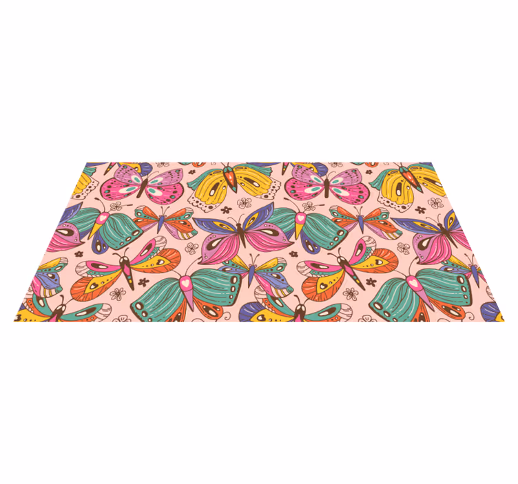 Sommerfugl vinger dyre print vinylteppe - Tenstickers