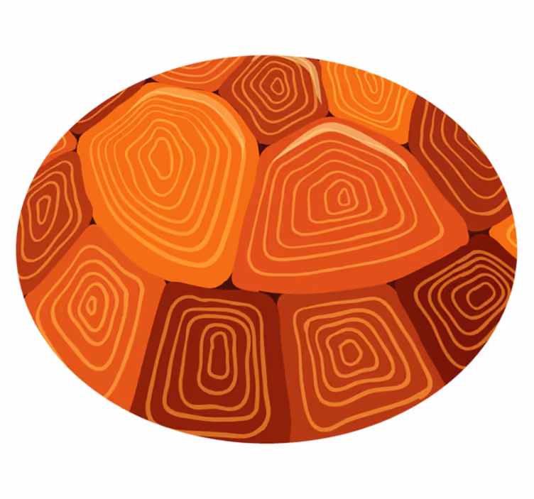 Turtle house print dyre print vinylteppe - Tenstickers