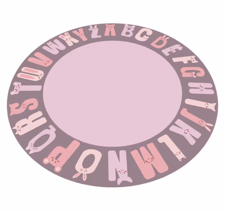 Runder vinyl alfabet vinyl teppe - Tenstickers