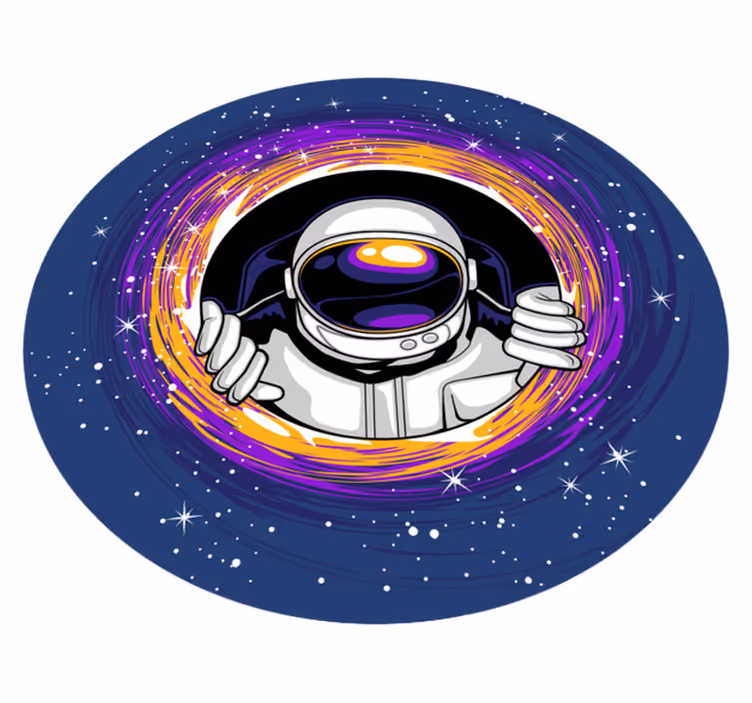 Astronaut i verdensrommet vinyl vinylteppe - Tenstickers