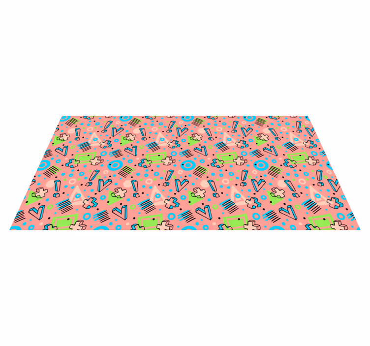 Leken geometri Vinyl teppe flere barn - Tenstickers