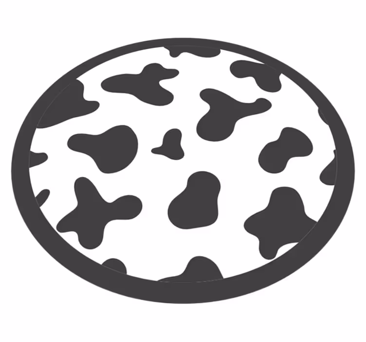 Svart og hvitt vinyltrykk i ku-trykk - Tenstickers