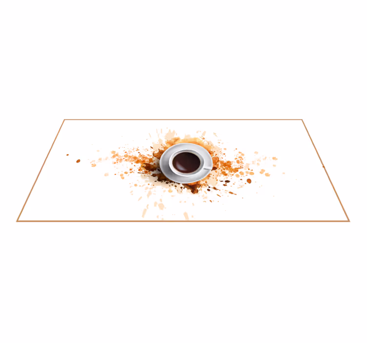 Kaffeeksplosjon spisestue vinylteppe - Tenstickers