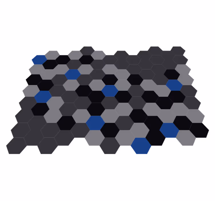 Sekskantede nyanser vinyl teppe geometrisk - Tenstickers