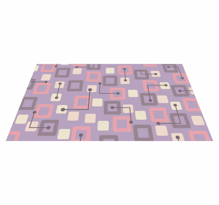 Geometriske kretsløp vinyl teppe geometrisk - Tenstickers