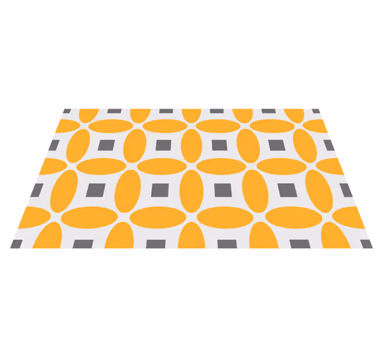 Oransje kronblad moderne fliser geometriske vinyl teppe - Tenstickers