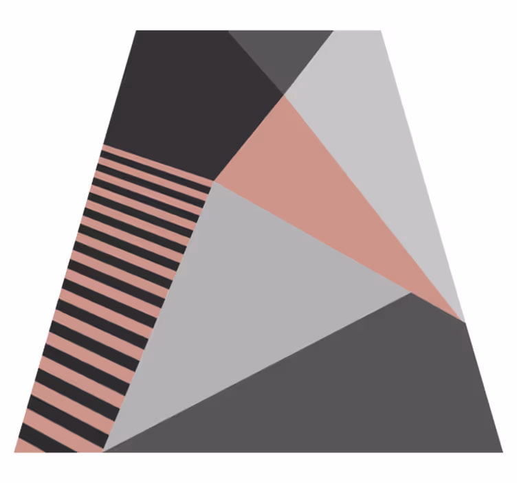 Trekantet geometrisk motiv vinyl teppe moderne - Tenstickers