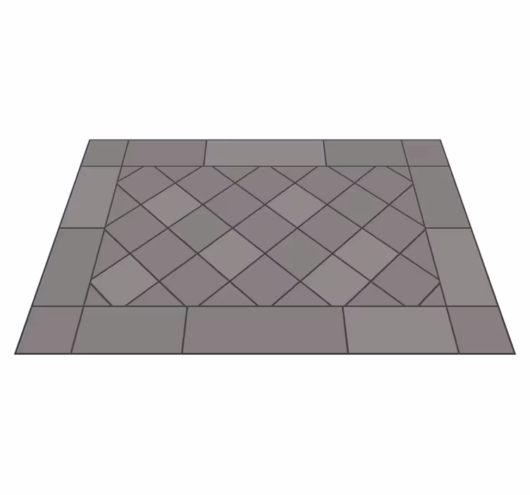 Flislagt geometri vinyl teppe hydraulisk - Tenstickers
