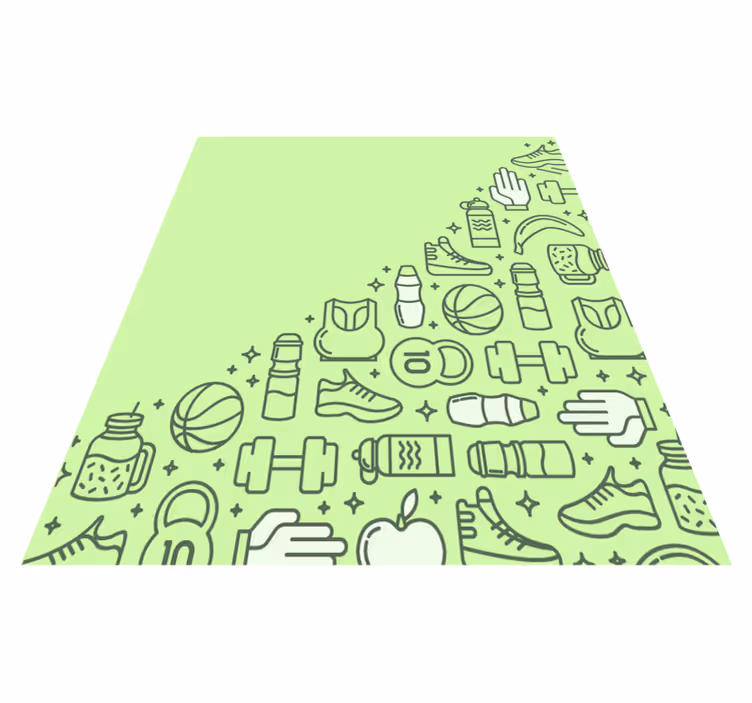 Treningsobjekter moderne vinyl teppe - Tenstickers
