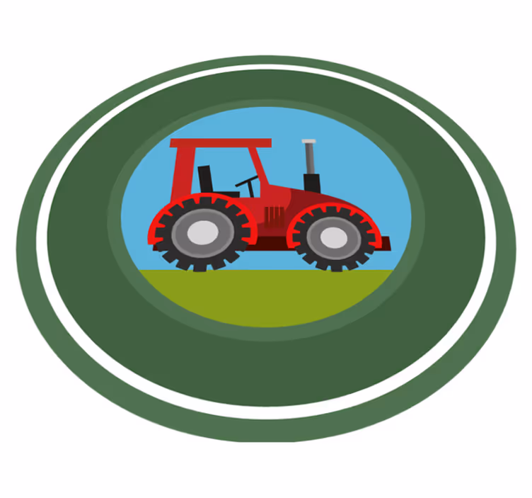 Traktor lekeplass vinyl teppe spedbarn - Tenstickers