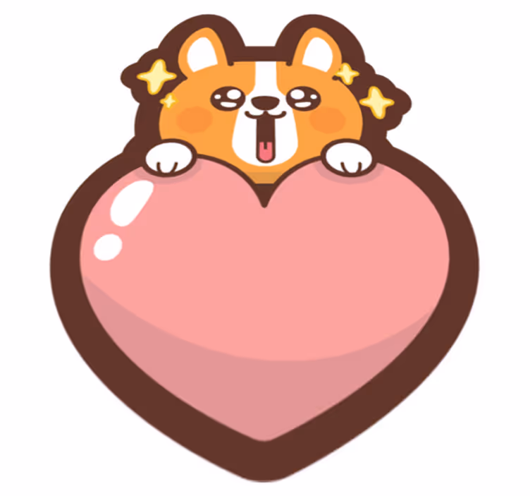 Anime hundedyr vinylteppe - Tenstickers