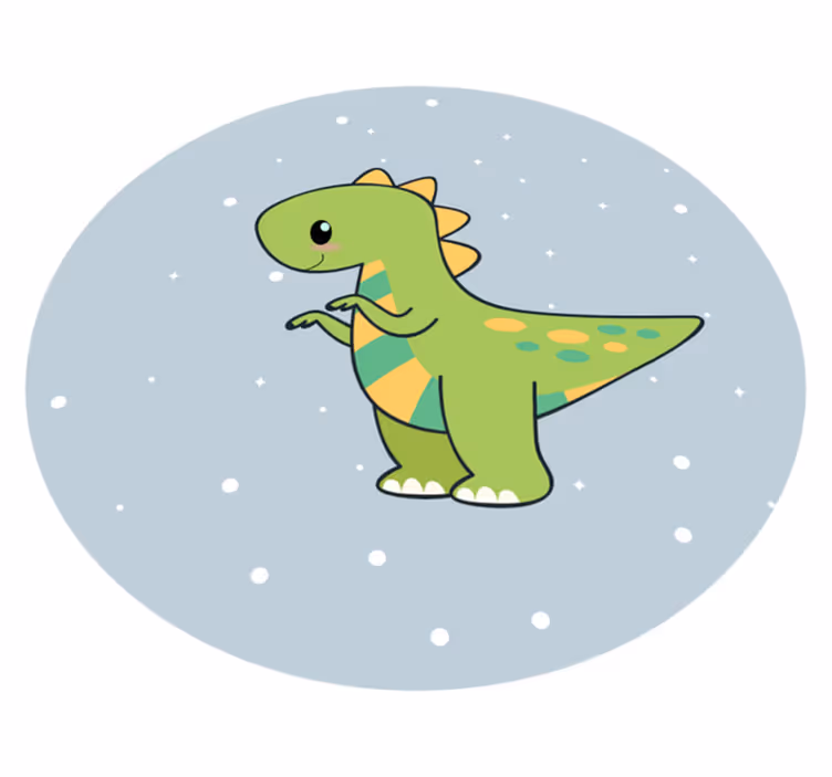 Anime dinosaur dyre vinyl teppe - Tenstickers