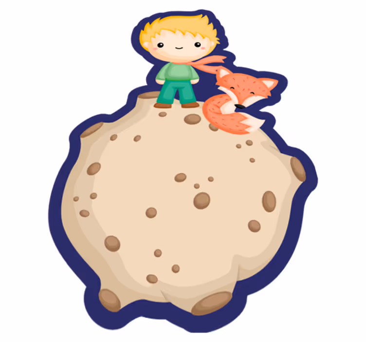 Den lille prinsen Vinyl teppe flere barn - Tenstickers