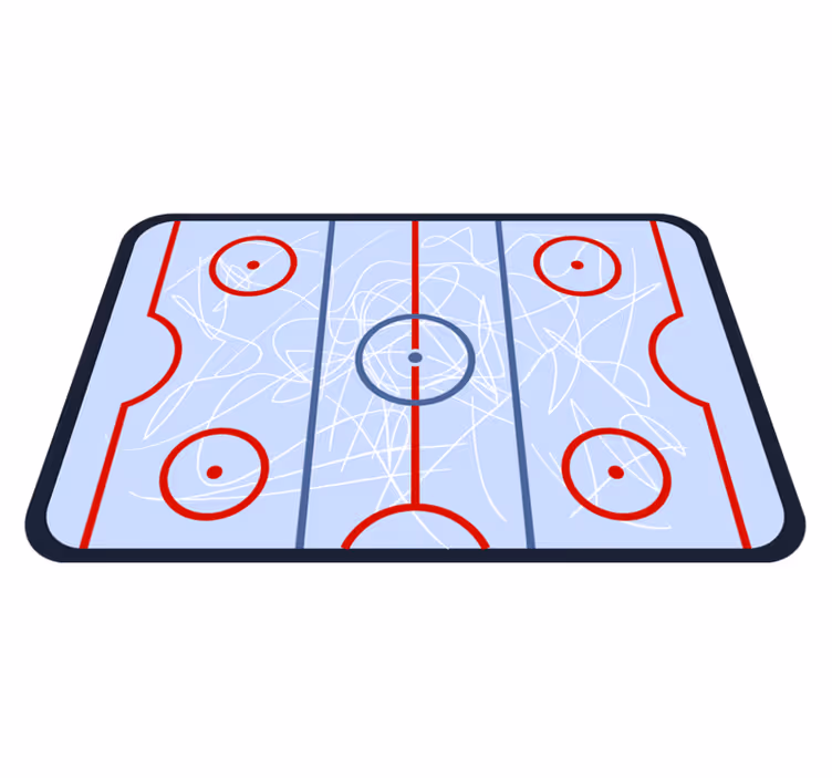 Fargerik puck ishockeyspillmatte - Tenstickers