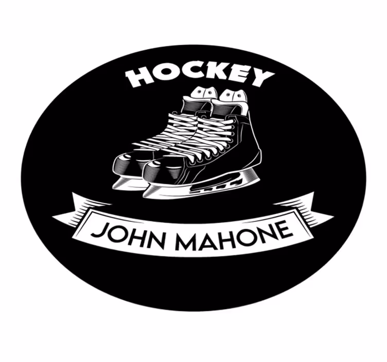 Skøyte ishockey personlig vinyl teppe - Tenstickers