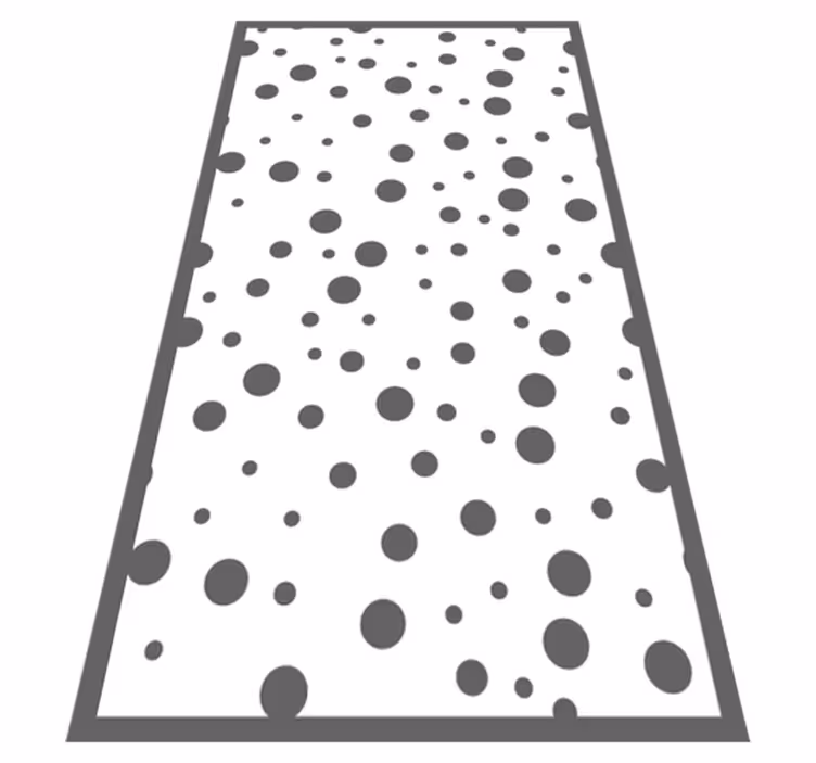 Grå og hvite prikker geometriske tepper - Tenstickers