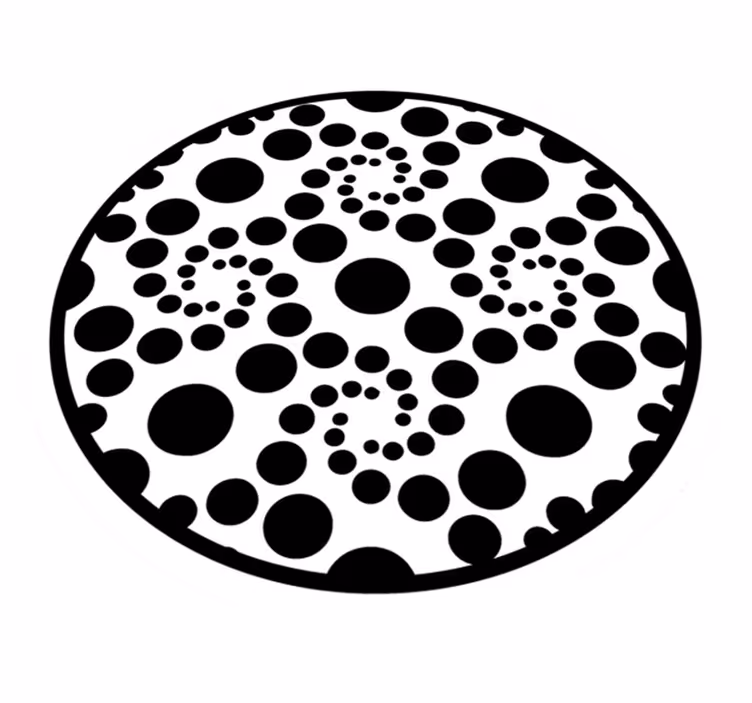Sirkulært prikket mønster vinyl teppe geometrisk - Tenstickers