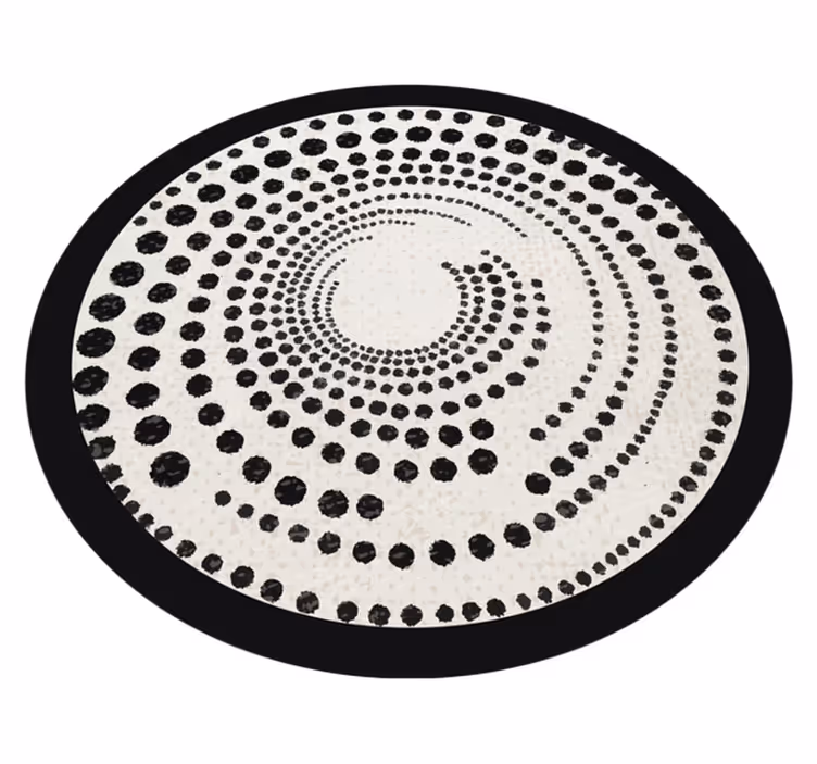 Konsentriske sirkler detalj vinyl teppe geometrisk - Tenstickers