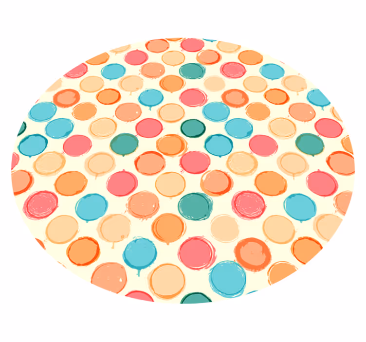 Malingssprut og polka dot geometriske tepper - Tenstickers
