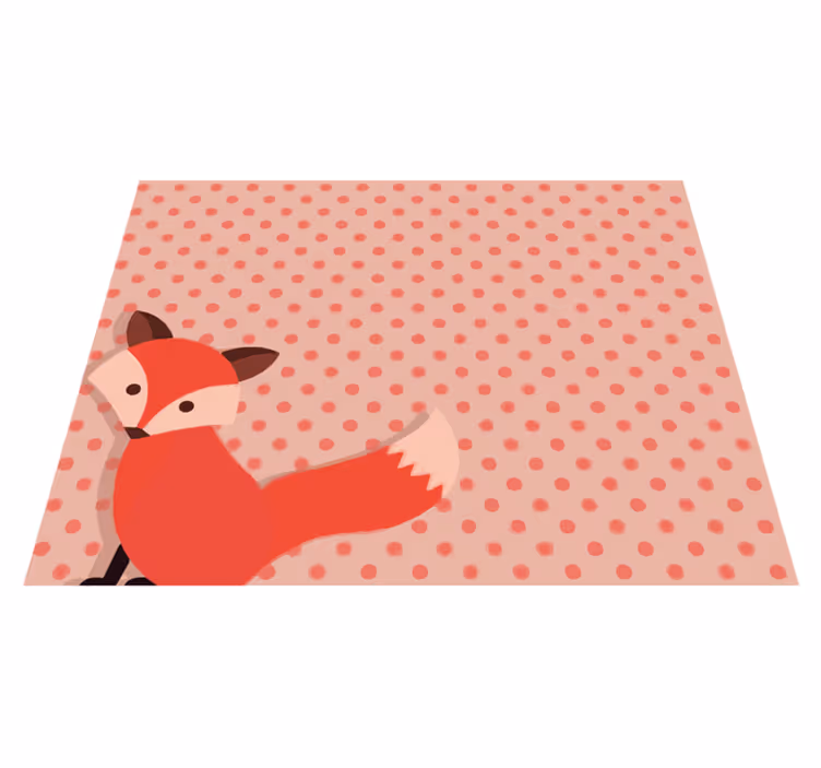Polka dot rev dyr vinylteppe - Tenstickers