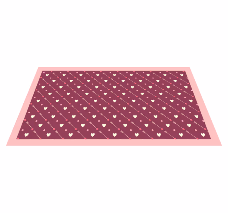 Polka dot mønster med hjerte geometriske tepper - Tenstickers