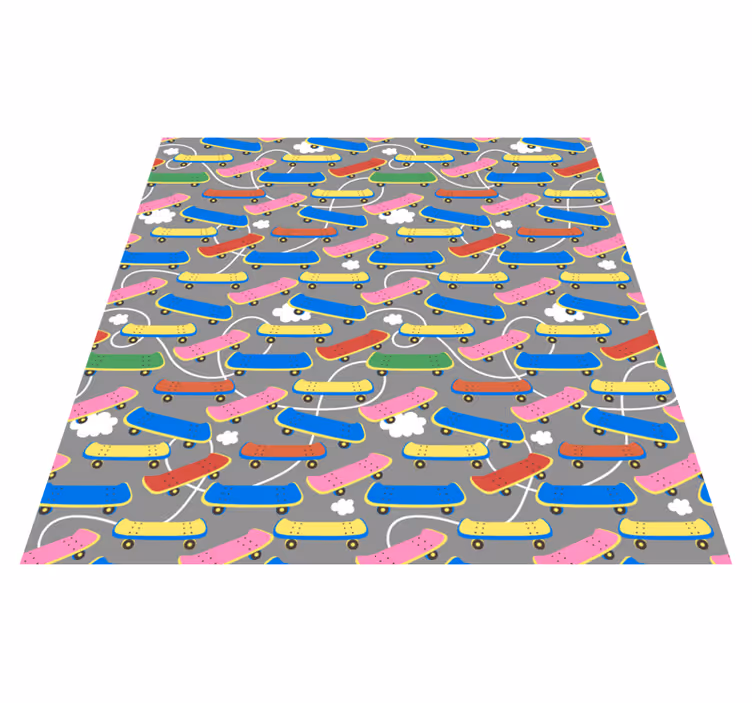 Skateboard mønster Vinyl teppe flere barn - Tenstickers