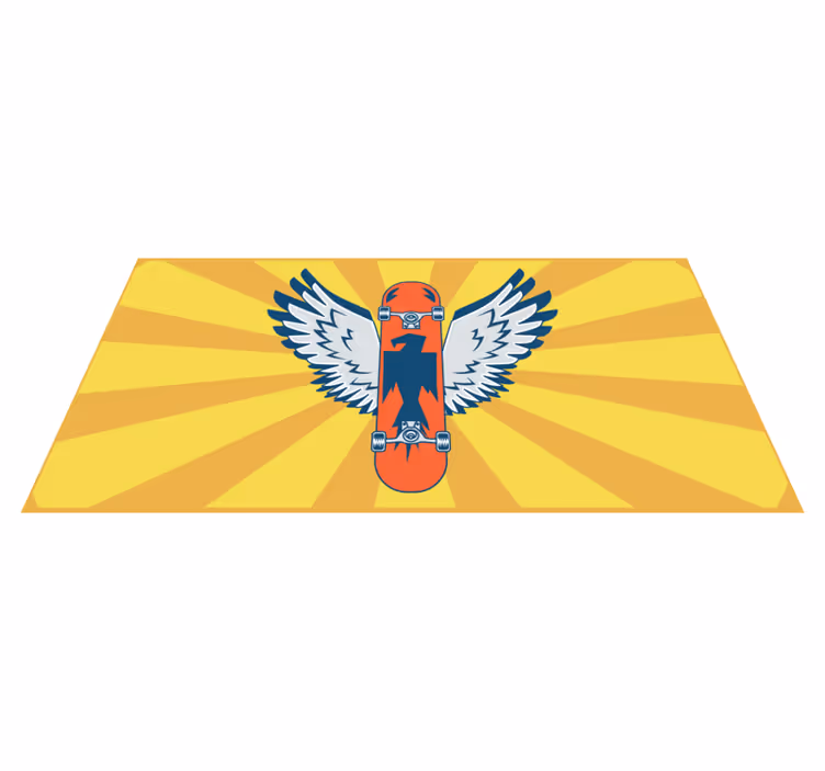 Skateboardvinger dekor Vinyl teppe flere barn - Tenstickers